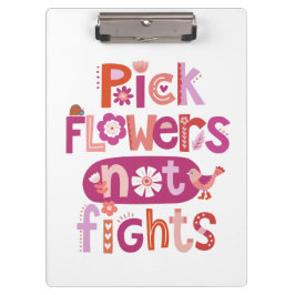 Porte-bloc Citation positive rose florale