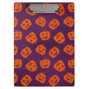 Porte-bloc Citrouilles d'Halloween sur Motif Arrière - plan v