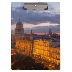 Porte-bloc Cityscape au coucher du soleil, La Havane, Cuba