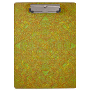 Porte-bloc Classeur Mandala Damas Citron
