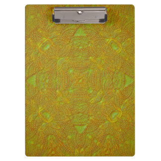 Porte-bloc Classeur Mandala Damas Citron