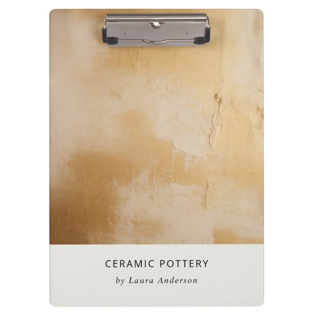 Porte-bloc Classique Artistique Chic Beige Or Peinture Textur (Devant)