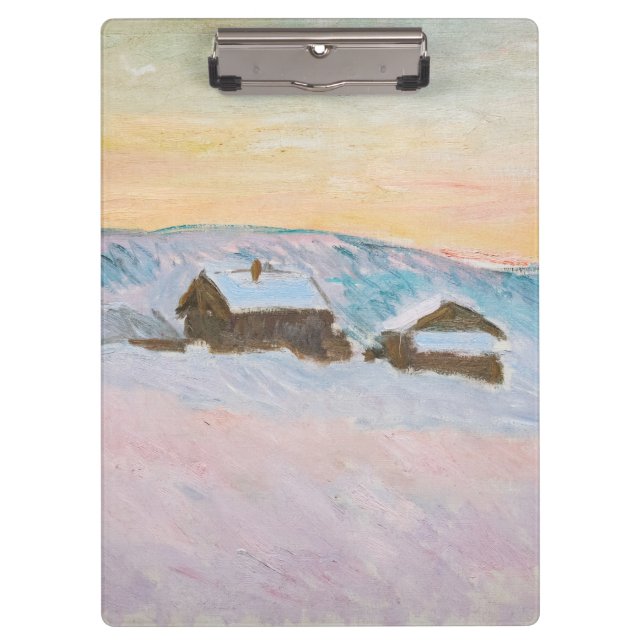 Porte-bloc Claude Monet - Norvège Paysage, Maisons Bleues (Devant)