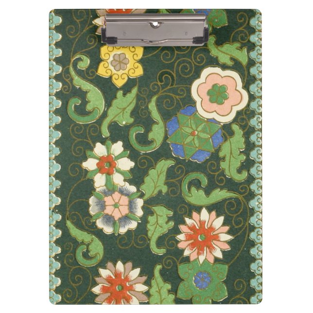 Porte-bloc Cloisonne Chine Patter Asiatique Oriental (Devant)