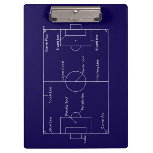 Porte-bloc Coach Bleu et Blanc Soccer Personnalisé