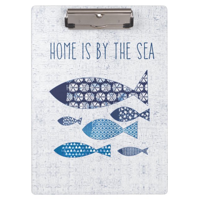 Porte-bloc Coastal | Home is By the Sea (Devant)