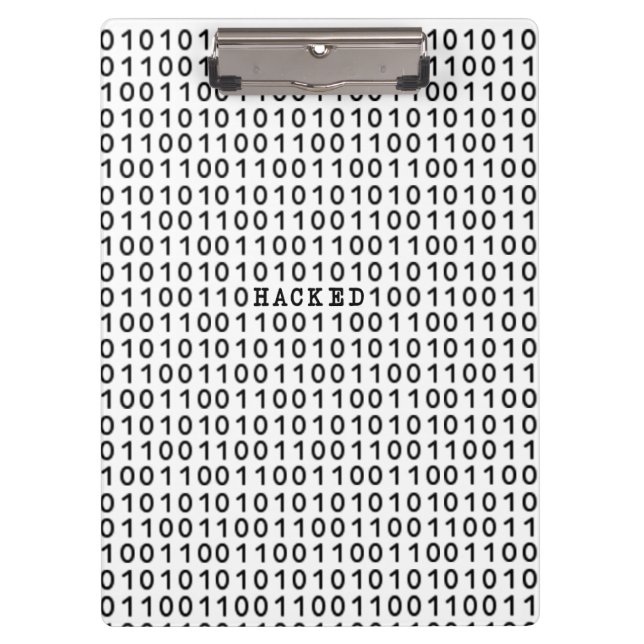 Porte-bloc Code binaire HACKED (Devant)