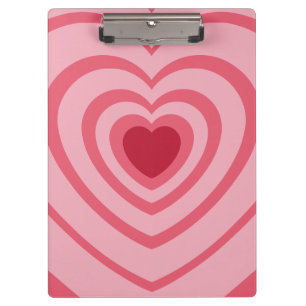 Porte-bloc Coeur rose stratifié esthétique
