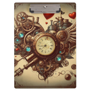Porte-bloc Coeur Steampunk/Saint-Valentin
