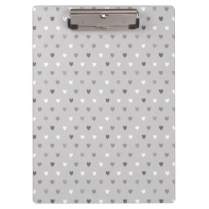 Porte-bloc Coeurs de polka minuscules dans les tons gris