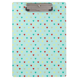 Porte-bloc Coeurs de polka minuscules sur le vert de la mer