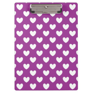 Porte-bloc Coeurs polka blanc sur Cactus violet Fleur violet