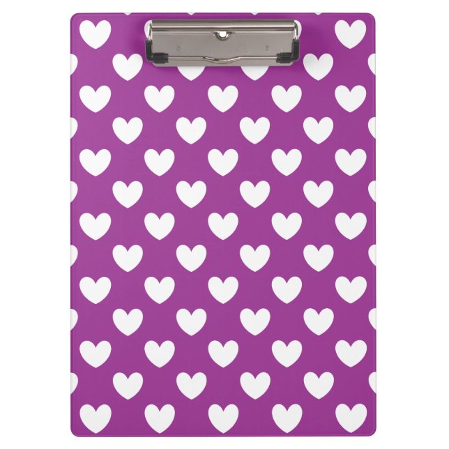 Porte-bloc Coeurs polka blanc sur Cactus violet Fleur violet (Devant)