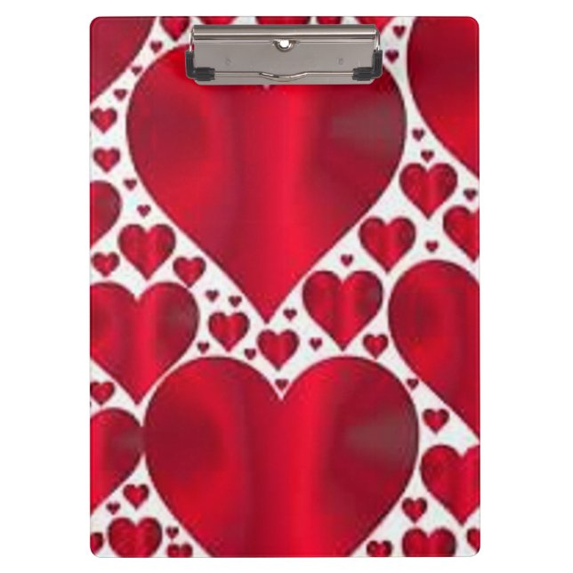 PORTE-BLOC COEURS ROUGES POUR LA JOURNÉE DE VALENTINE (Devant)