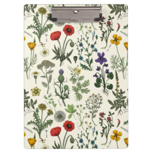 Porte-bloc Collage de fleurs sauvages