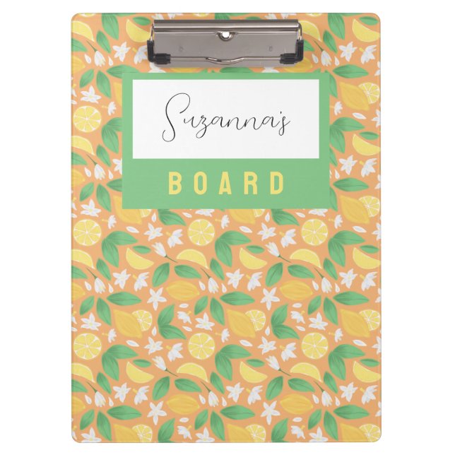 Porte-bloc Collection de Motifs de paniers de fruits - Citron (Devant)