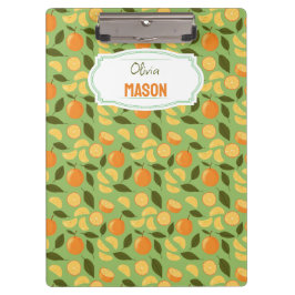 Porte-bloc Collection de Motifs de paniers de fruits - Orange