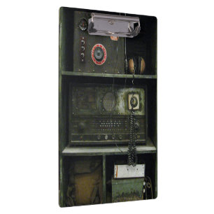 Porte-bloc Commandes militaires Équipement radio Vintage