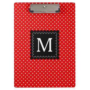 Porte-bloc Conception blanche rouge de monogramme de noir de