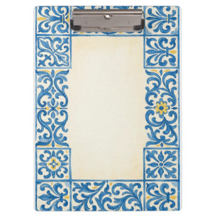 Porte-bloc Conception d'aquarelle fixe portugaise Azulejo