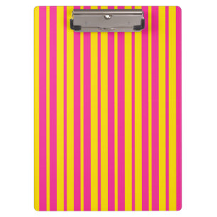 Porte-bloc Conception de motif rayé stylé rose jaune 