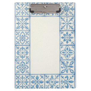 Porte-bloc conception de papeterie bleue de carreau d'Azulejo