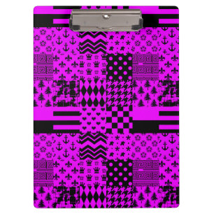 Porte-bloc Conception de Patchwork Motifs mélangés violet noi