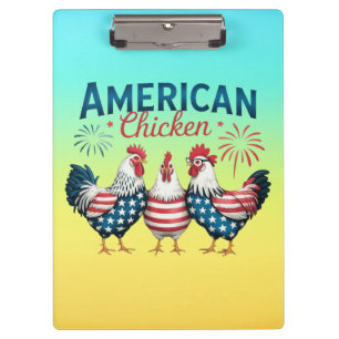 Porte-bloc Conception de poulet américain patriotique du 4 ju