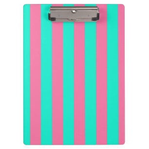 Porte-bloc Conception de rayures vert menthe rose 