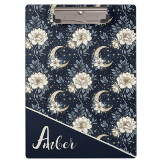 Porte-bloc Conception Fleurie Céleste et Lune Croissante de M