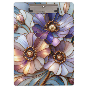 Porte-bloc Conception florale élégante en verre teinté dans d