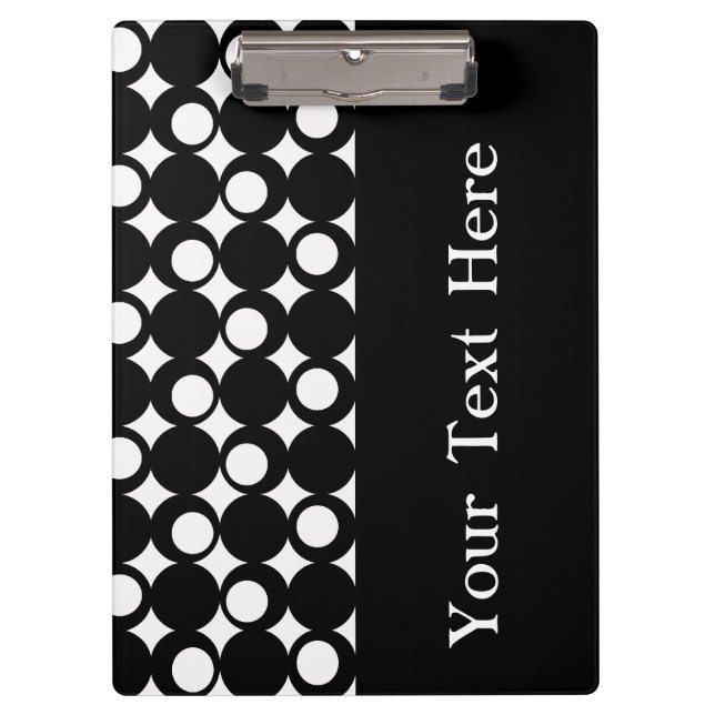 Porte-bloc Conception noire de boule de mod avec le texte (Devant)