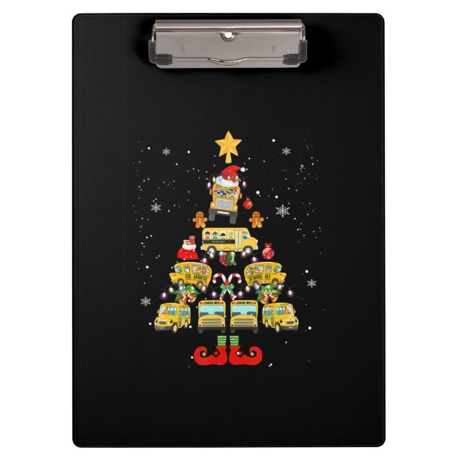 Porte-bloc Conducteur de bus scolaire Cadeau d'arbre de Noël (Devant)