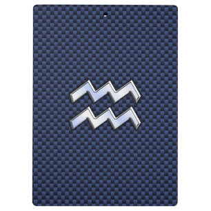 Porte-bloc Connexion Aquarius Zodiac en fibre de carbone bleu