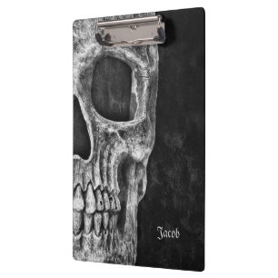 Porte-bloc Cool Gothique Moitié Crâne noir et blanc Grunge