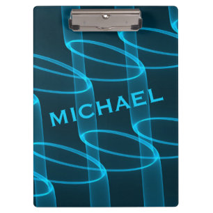 Porte-bloc Cool Lumineux Blue Wave Motif personnalisé