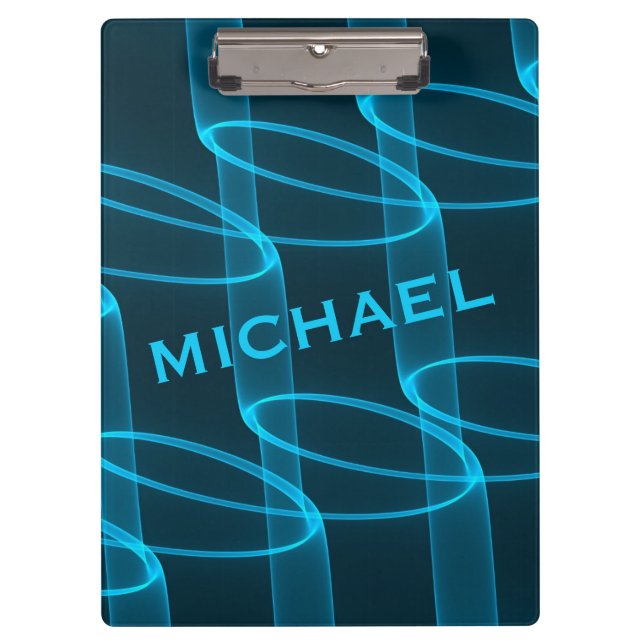 Porte-bloc Cool Lumineux Blue Wave Motif personnalisé (Devant)