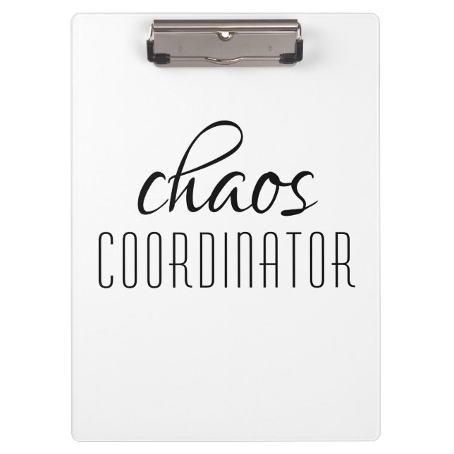 Porte-bloc Coordinateur du Chaos Texte typographique (Devant)