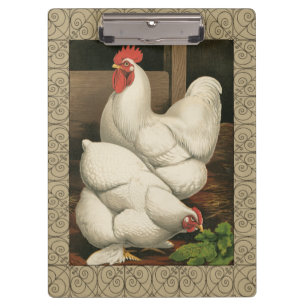 Porte-bloc Coqs et poule en dehors de Chambre de poule avec