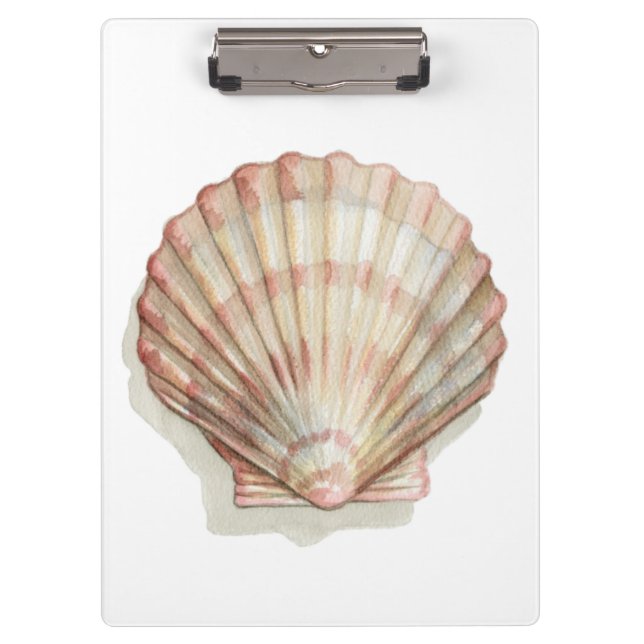 Porte-bloc Coquillage rose et crème (Devant)