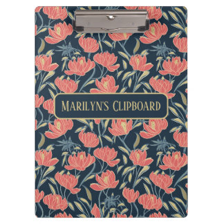 Porte-bloc Coral Breeze Floral Personnalisé