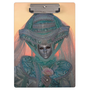 Porte-bloc Costume de Carnaval Bleu, Venise