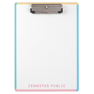 Porte-bloc Couleurs chic tendance rose jaune bleu vert Modèle