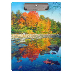 Porte-bloc Couleurs d'automne se reflétant dans un ruisseau d