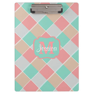 Porte-bloc Couleurs de crème glacée vérifiées Personnalisées