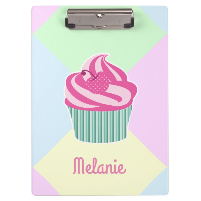 Porte-bloc Couleurs pastel rose mignonne Personnalisées (Devant)