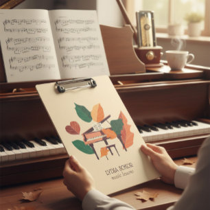 Porte-bloc Cours de musique de piano personnalisés