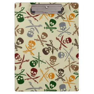 Porte-bloc Crânes de pirate avec les épées croisées