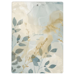 Porte-bloc Créez Votre Propre Brouillard Doré Floral Bleu Min
