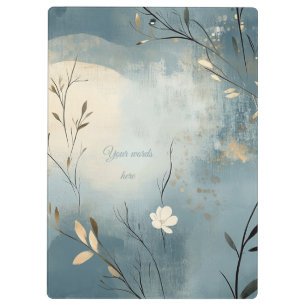 Porte-bloc Créez Votre Propre Floral Bleu Minimaliste d'Été